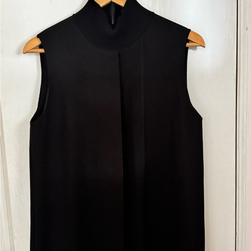 Vince Black Sleeveless Mock Neck top